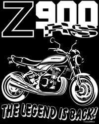 Print "Z900RS THE LEGEND IS BACK" t-shirt